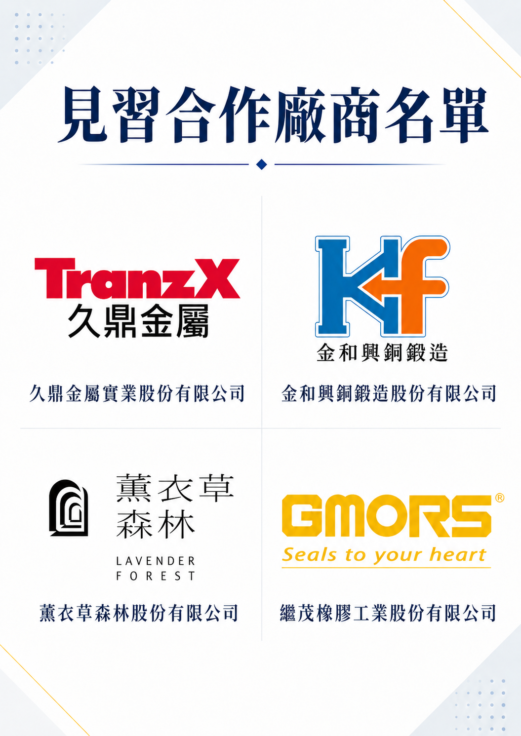 見習合作廠商名單